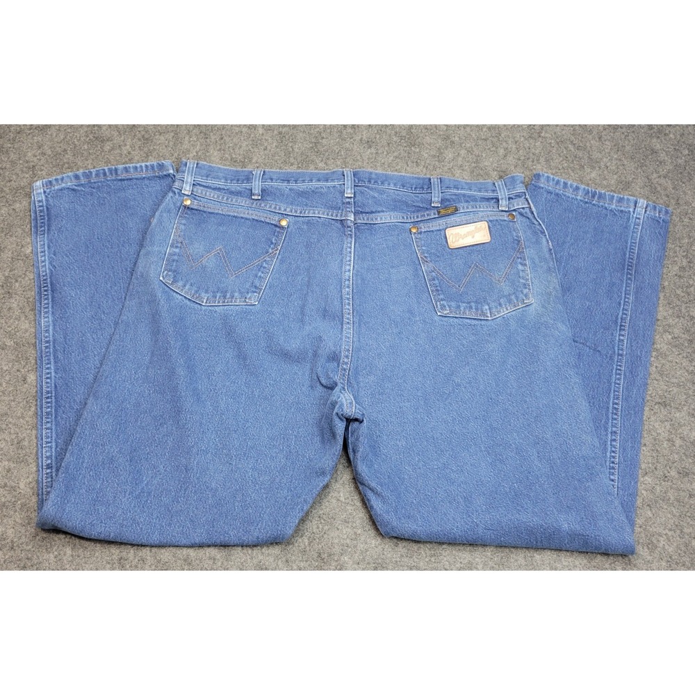 Wrangler Jeans Mens 44x32 Blue Rodeo Western Cowboy Farmer Work Wear Rugged